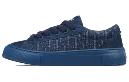 DIOR B33 Platform Shoes Low top Canvas Shoes Men's Blue