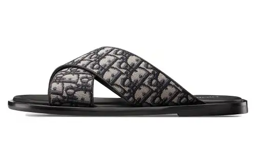 DIOR Alias Sandals Blue Oblique