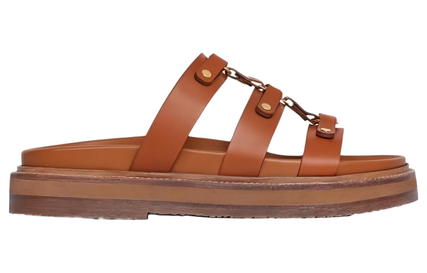 CELINE Slide Slippers Women's Brown