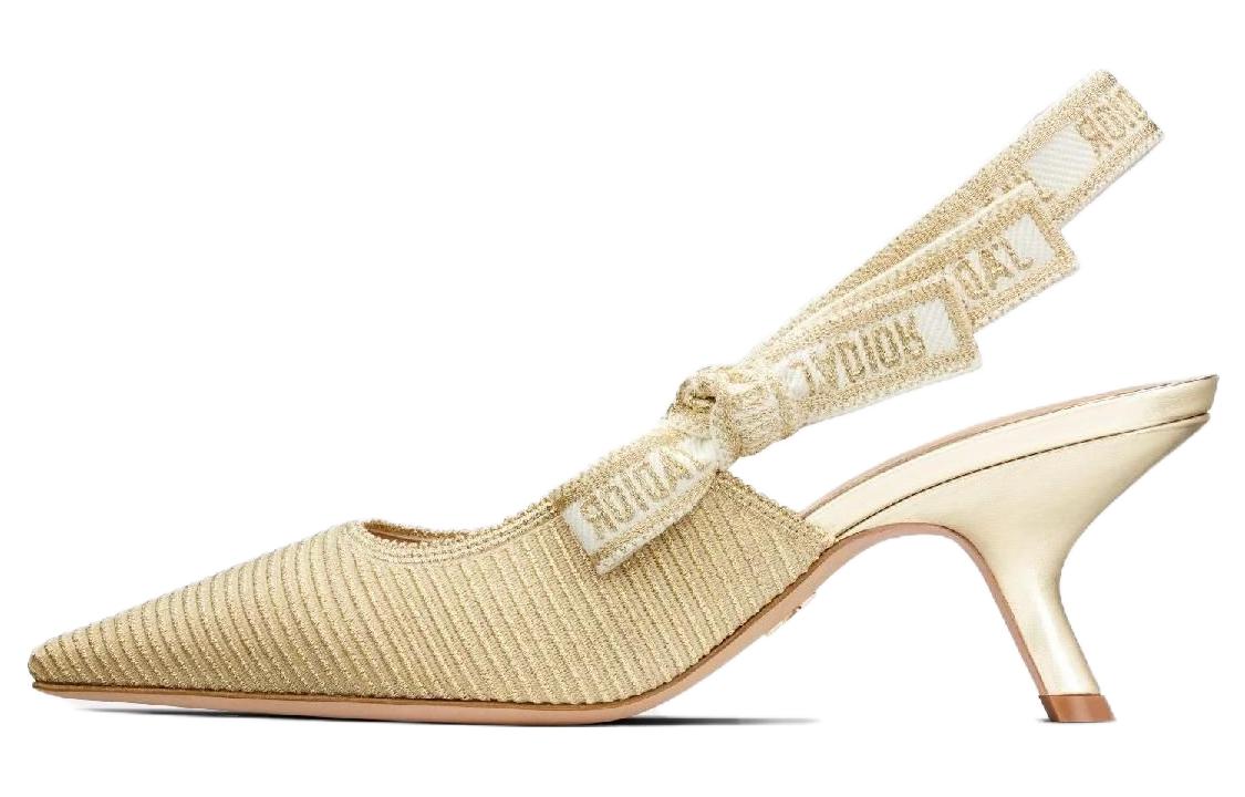 DIOR J'Adior Irregular Heel High Heels 6.5cm Women's Gold