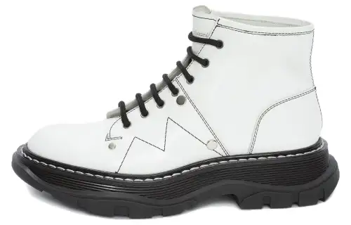 Alexander McQueen Tread Slick Boot 'Ivory Black' Women's