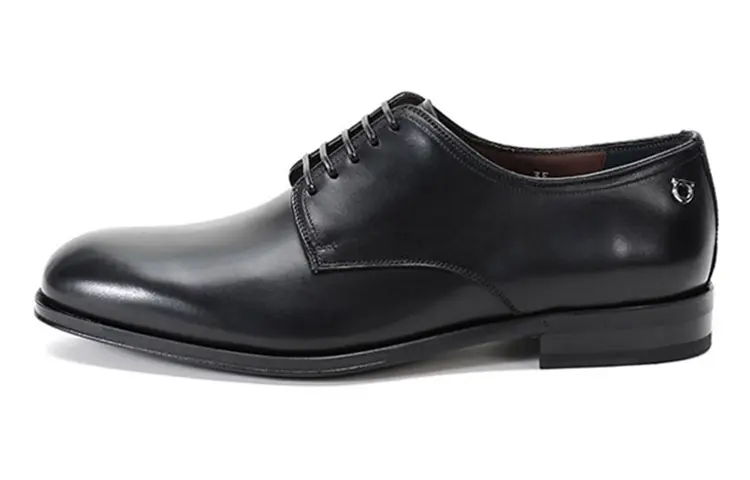 Ferragamo Ferragmu gancini plain lace -up casual shoes men's black