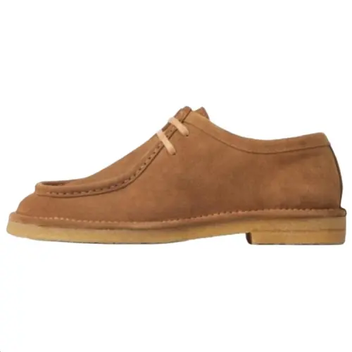 Bottega Veneta Daddy Cow Split Leather Casual Shoes Men's Caramel