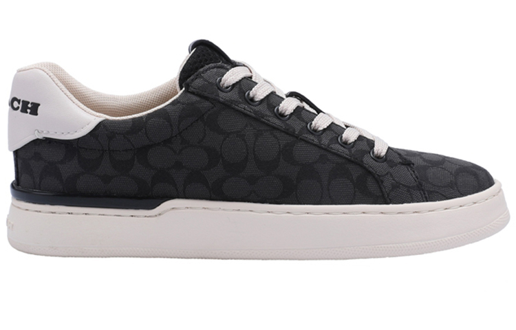 COACH Lowline Fabric Low top Stylish Skateboarding Shoes Women's Black