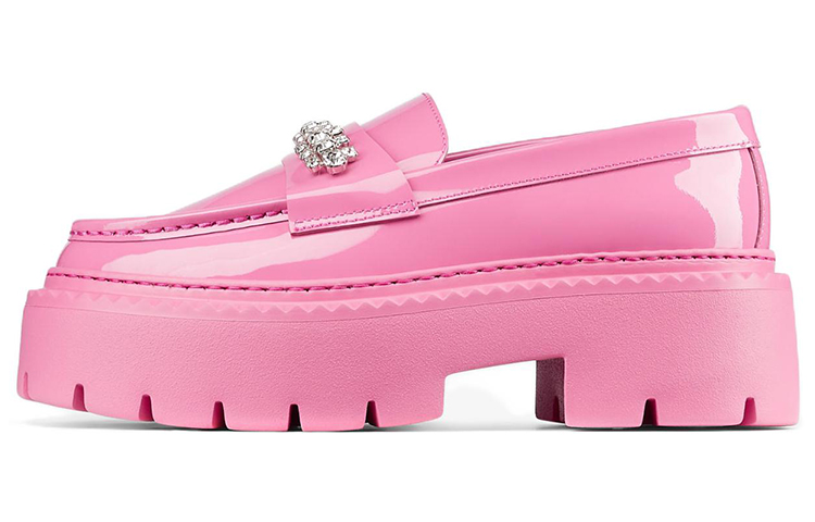Jimmy Choo Bryer Crystal Leather Loafers