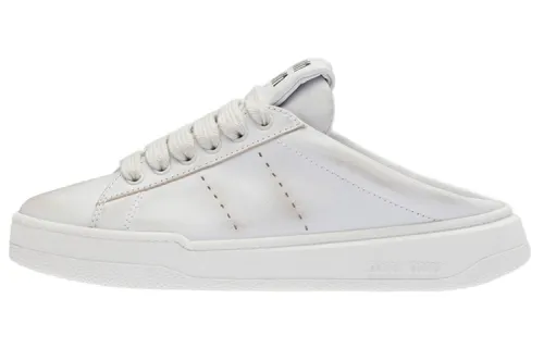 MIU MIU Closed Toe Slippers Women's White