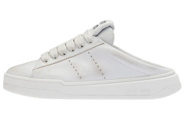 MIU MIU Closed Toe Slippers Women's White