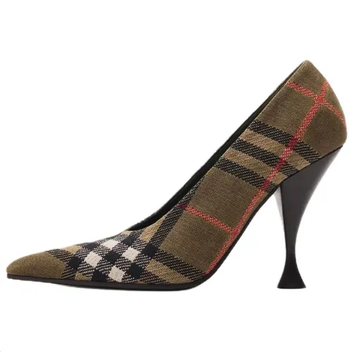 Burberry Cameo Slim Heel High Heels 9cm Women's Brown