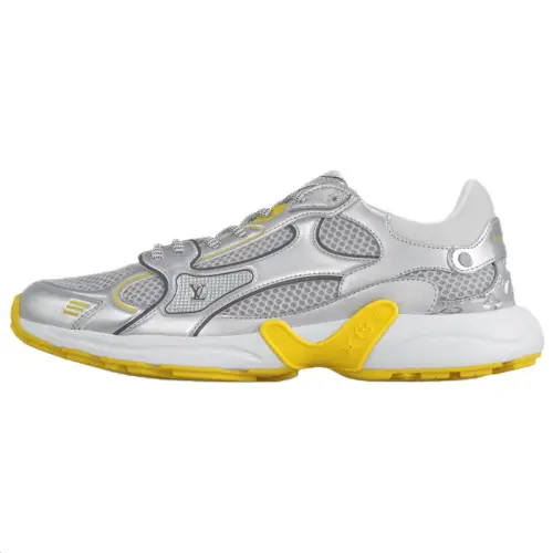 LOUIS VUITTON Olympia Low top Casual Shoes Women's Silver Yellow