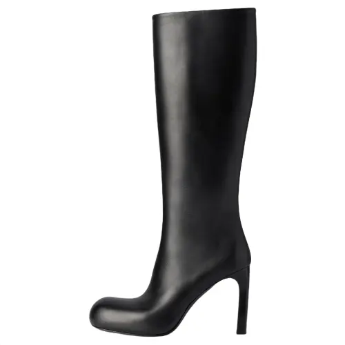 Balenciaga 80mm square-toe logo-plaque boots Women's
