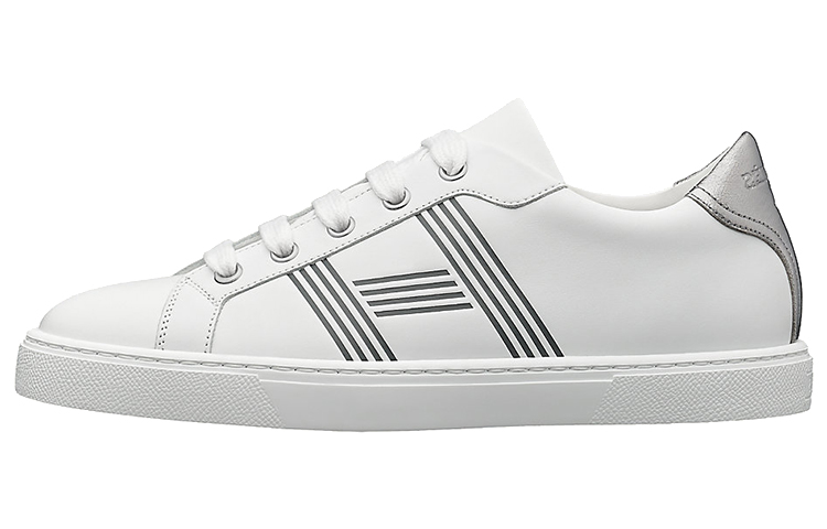 HERMES Avantage Cow Leather Sports Low top Stylish Skateboarding Shoes Women's White