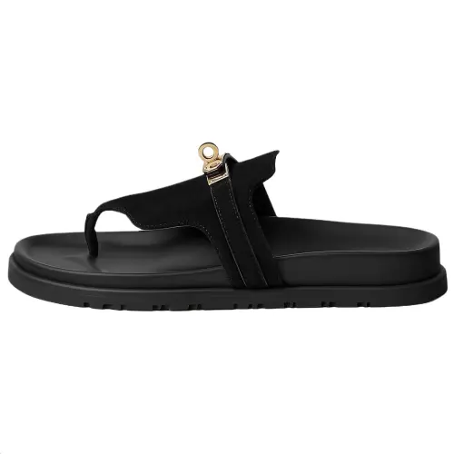 HERMES Empire Flip Flops Women's Black