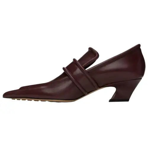 Bottega Veneta Spada Irregular Heel High Heels 5CM Women's Burgundy