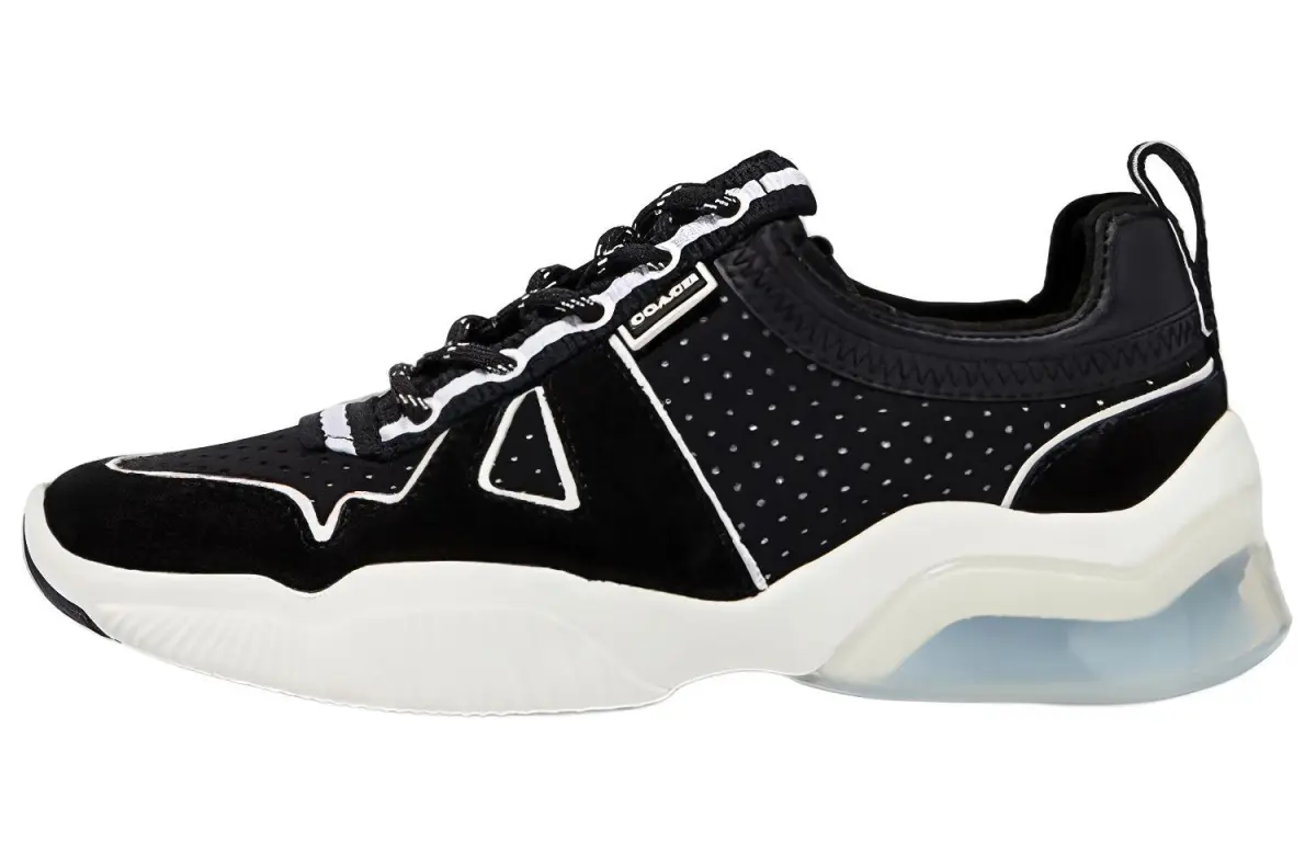 COACH Leather Low top Casual Shoes Women's Black