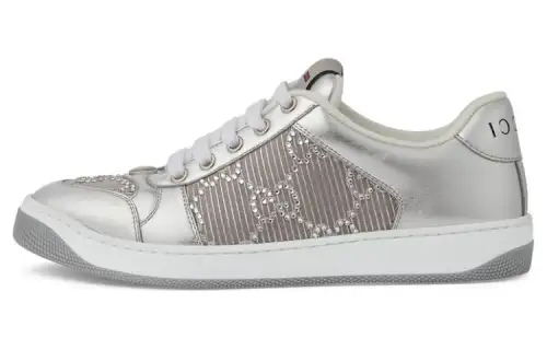 Gucci Wmns Screener 'GG Crystals - Silver' Women's