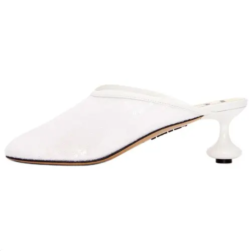 LOEWE Toy Closed Toe Slippers 4.5cm Women's White