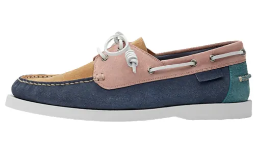 HERMES Ecoutille Men's Casual Shoes Men's Blue Brown Pink