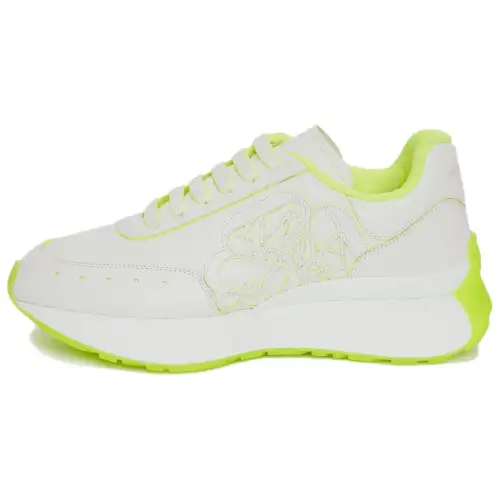 Alexander McQueen Sprint Runner 'White Acid Yellow' Women's