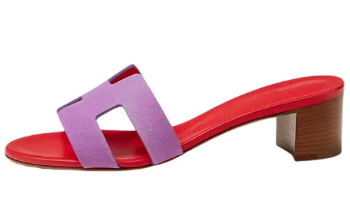 HERMES Slide Slippers Women's Red