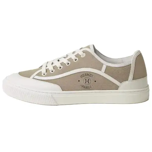 HERMES Get Skateboard Shoes Men's Beige