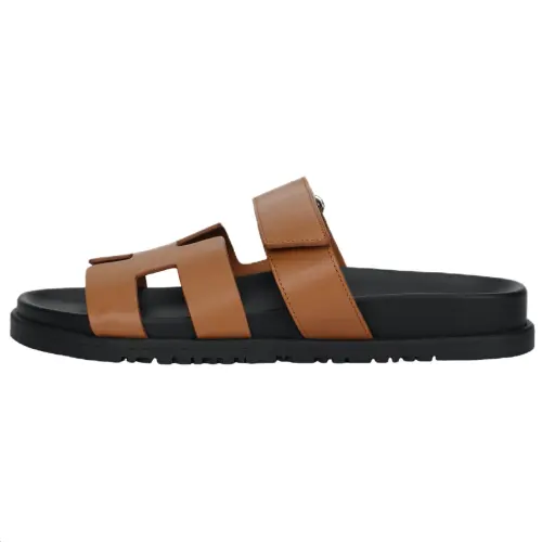 HERMES Calfskin Chypre Sandals Women's