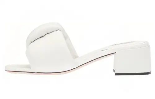 MIU MIU Slide Slippers Women's White