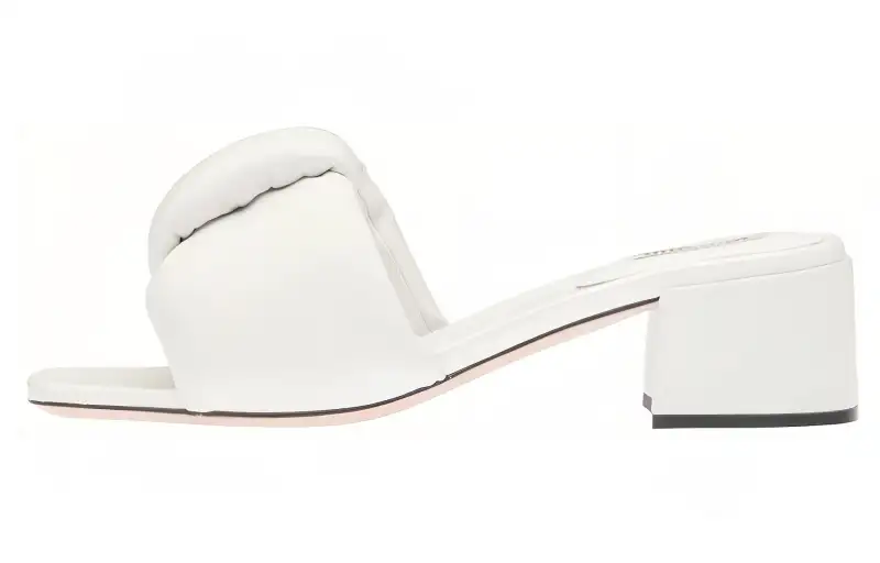 MIU MIU Slide Slippers Women's White