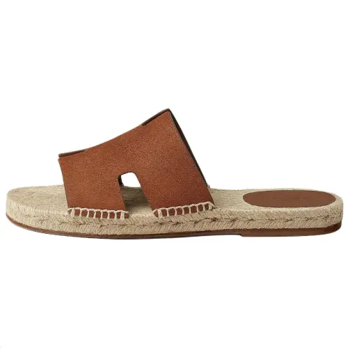 HERMES Antigua Slide Slippers Men's Brown