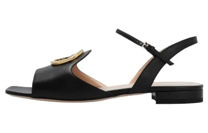 GUCCI Interlocking G-logo Leather Sandals