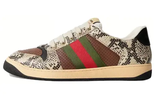 GUCCI Screener Distressed Shoes Low top Skateboard Shoes Women's Multicolor