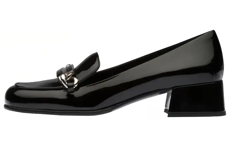 MIU MIU Leather Casual Shoes Women's Black