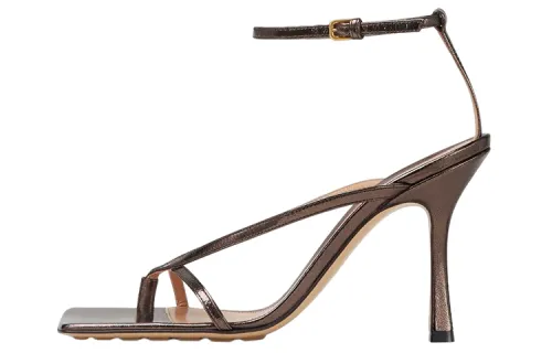 Bottega Veneta Stretch Leather Buckle One Strap Sandals Women's Brown