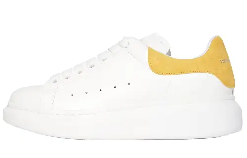 Alexander McQueen Oversized Sneaker 'Yellow Embossed Suede Crocodile' Women's