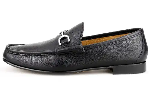 GUCCI Horsebit Leather Loafers Men's Black