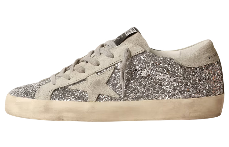 Женские кеды Golden Goose Super-Star (серебристый)