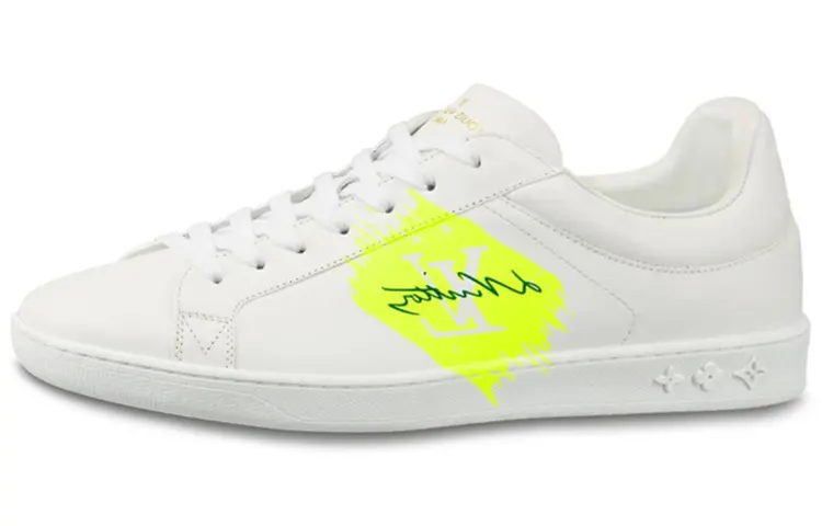 LOUIS VUITTON Luxembourg Sneakers 'White Neon Yellow'