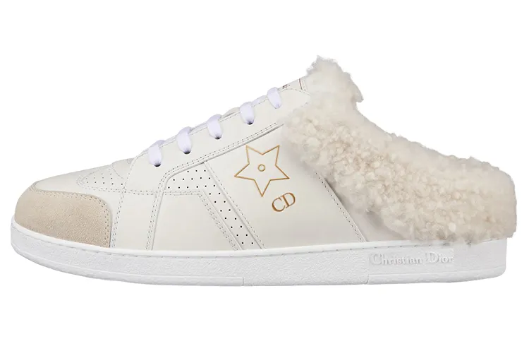 DIOR Star Closed Toe Slippers Women's White