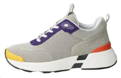 HERMES Heros Leather Low top Casual Shoes Women's Light Gray