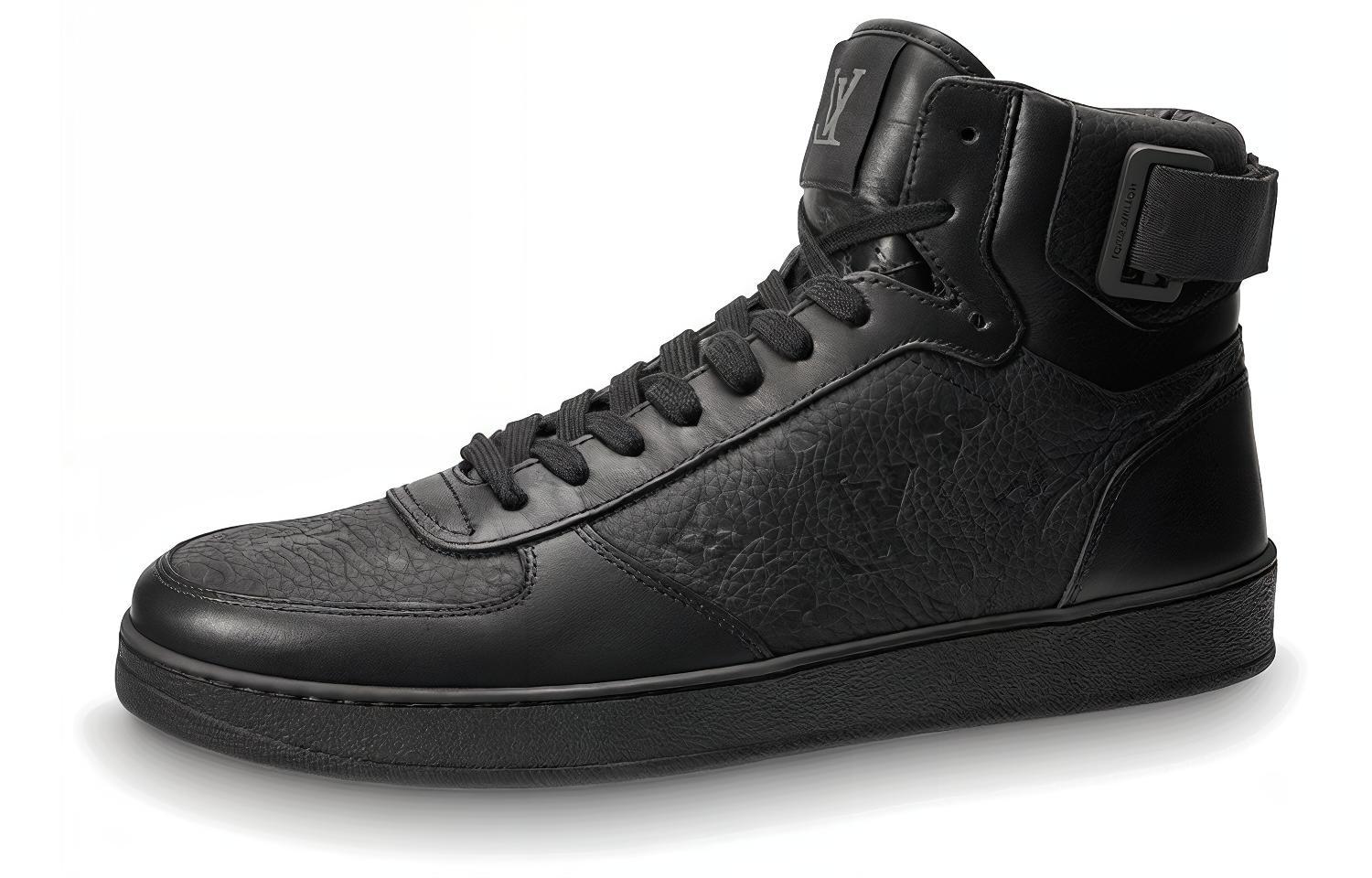 LOUIS VUITTON Rivoli High top Stylish Skateboarding Shoes Men's Black
