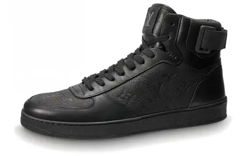 LOUIS VUITTON Rivoli High top Stylish Skateboarding Shoes Men's Black