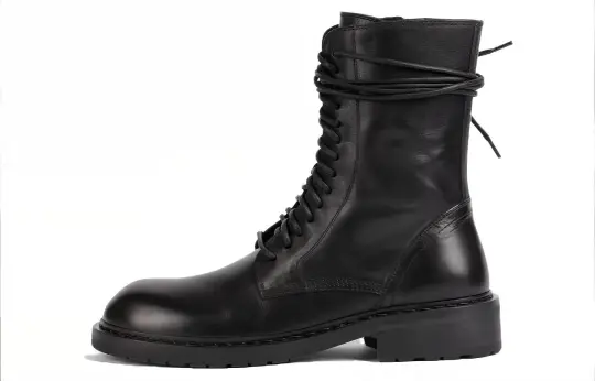 Ann Demeulemeester Short Combat Boots Women's Black