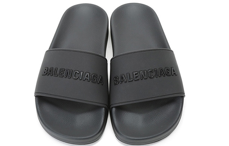 Женские сабо Balenciaga Pool Slide (черные) — фото 4