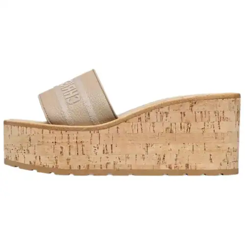 DIOR Dway Slide Slippers 8cm Women's Beige