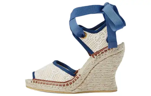 GUCCI Fabric One Strap Sandals Women's White