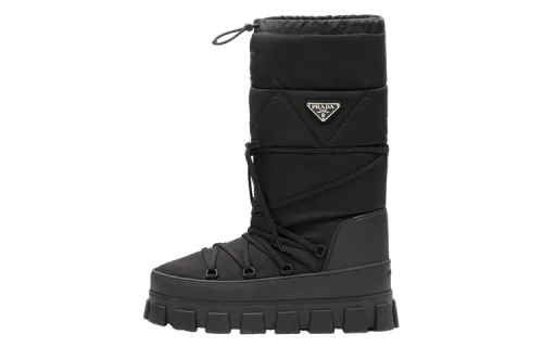 PRADA Crew Snow Boots Unisex Black