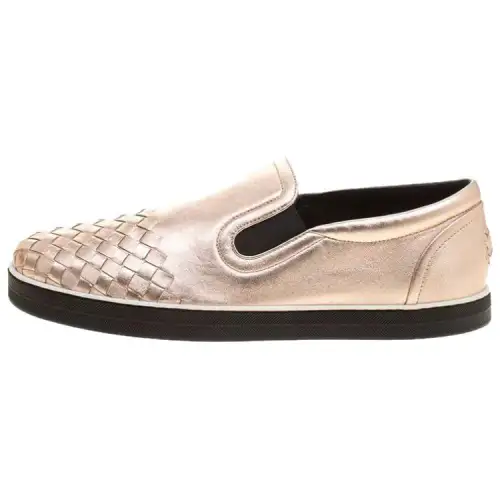 Bottega Veneta Cow Leather Casual Shoes Women's Pink