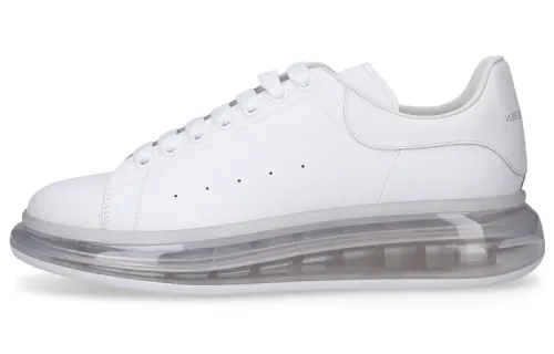 Alexander McQueen Alexander McQueen Oversized Sneaker cowhide air cushion transparent sole profile low top fashion sneakers men's white