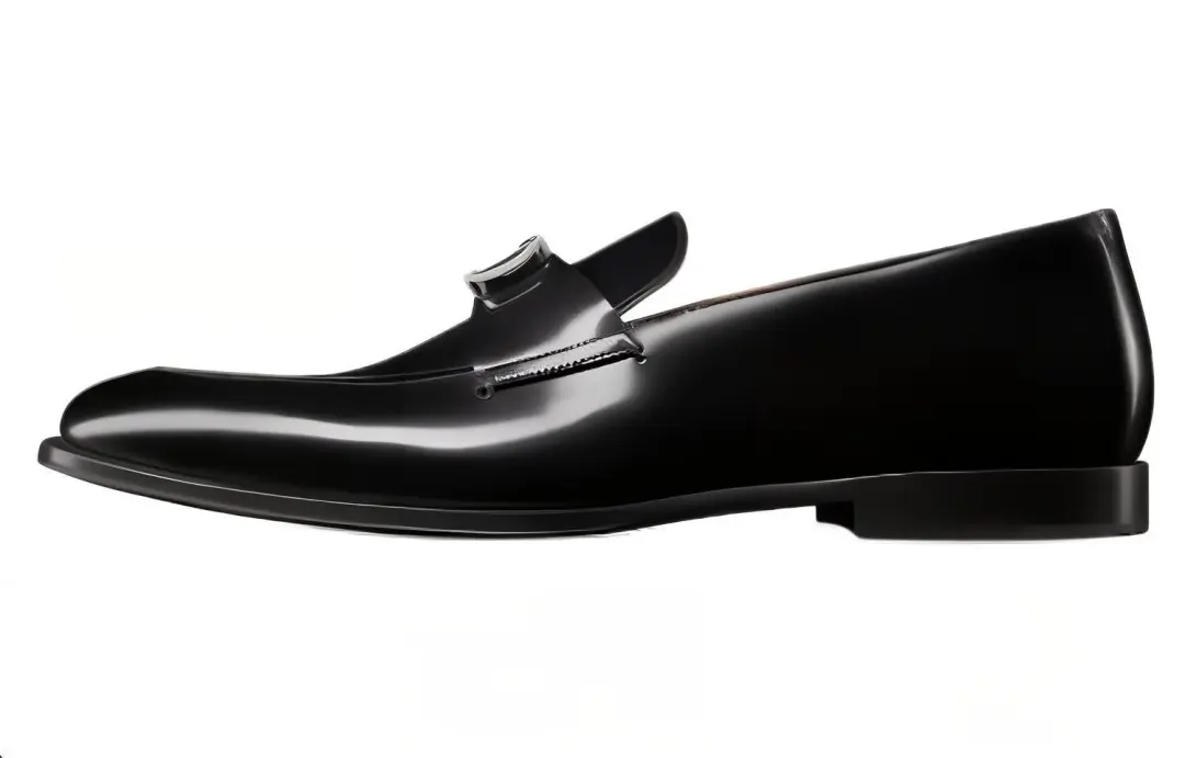 DIOR Timeless Cow Leather Loafers Men's Black