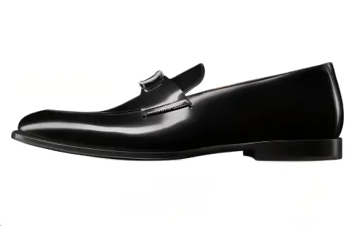 DIOR Timeless Cow Leather Loafers Men's Black