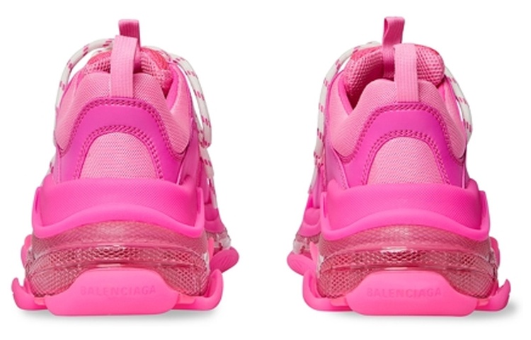 Женские кроссовки Balenciaga Triple S (флуоресцентно-розовые) — фото 6